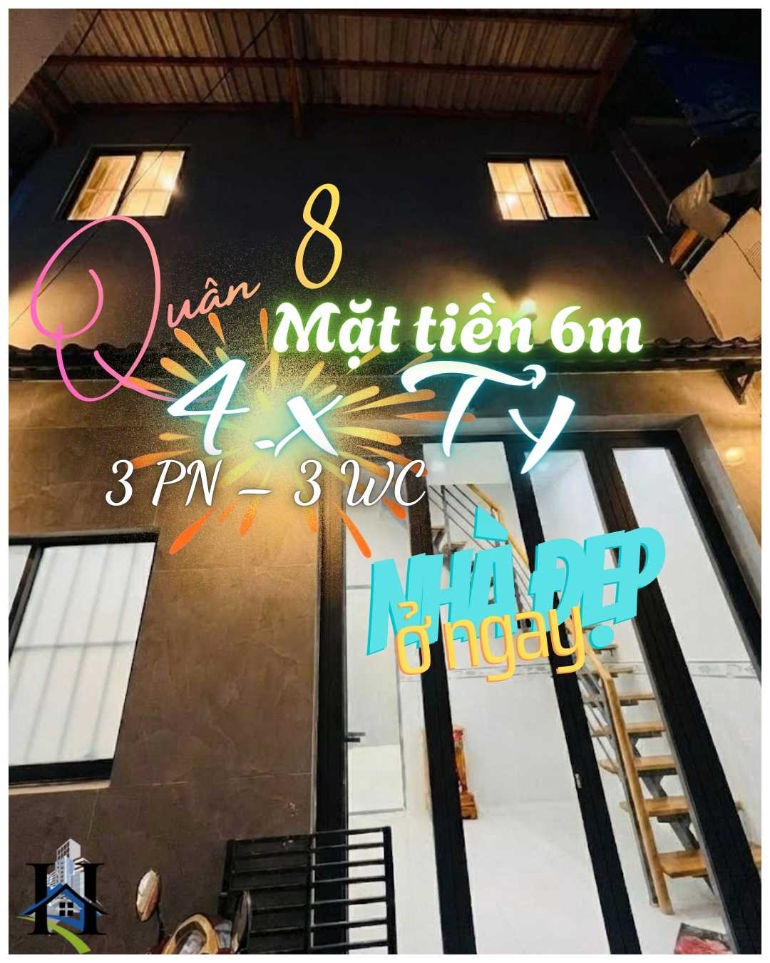 NHÀ MỚI CÓ MẶT TIỀN 6M Ở Q.8, 37m², 4.X TỶ  HẺM 3m, VÔ Ở NGAY HƯNG PHÚ 0918846608